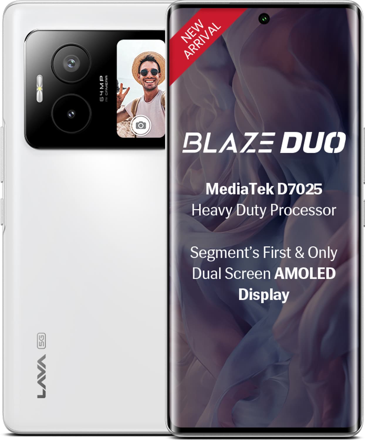 LAVA Blaze Duo (Arctic White, 128 GB)