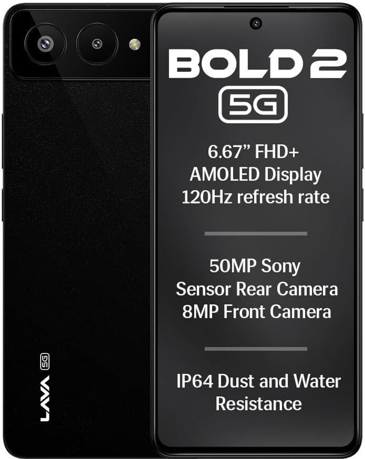 BOLD 2 5G (Midnight Black, 128 GB) (6 GB RAM)