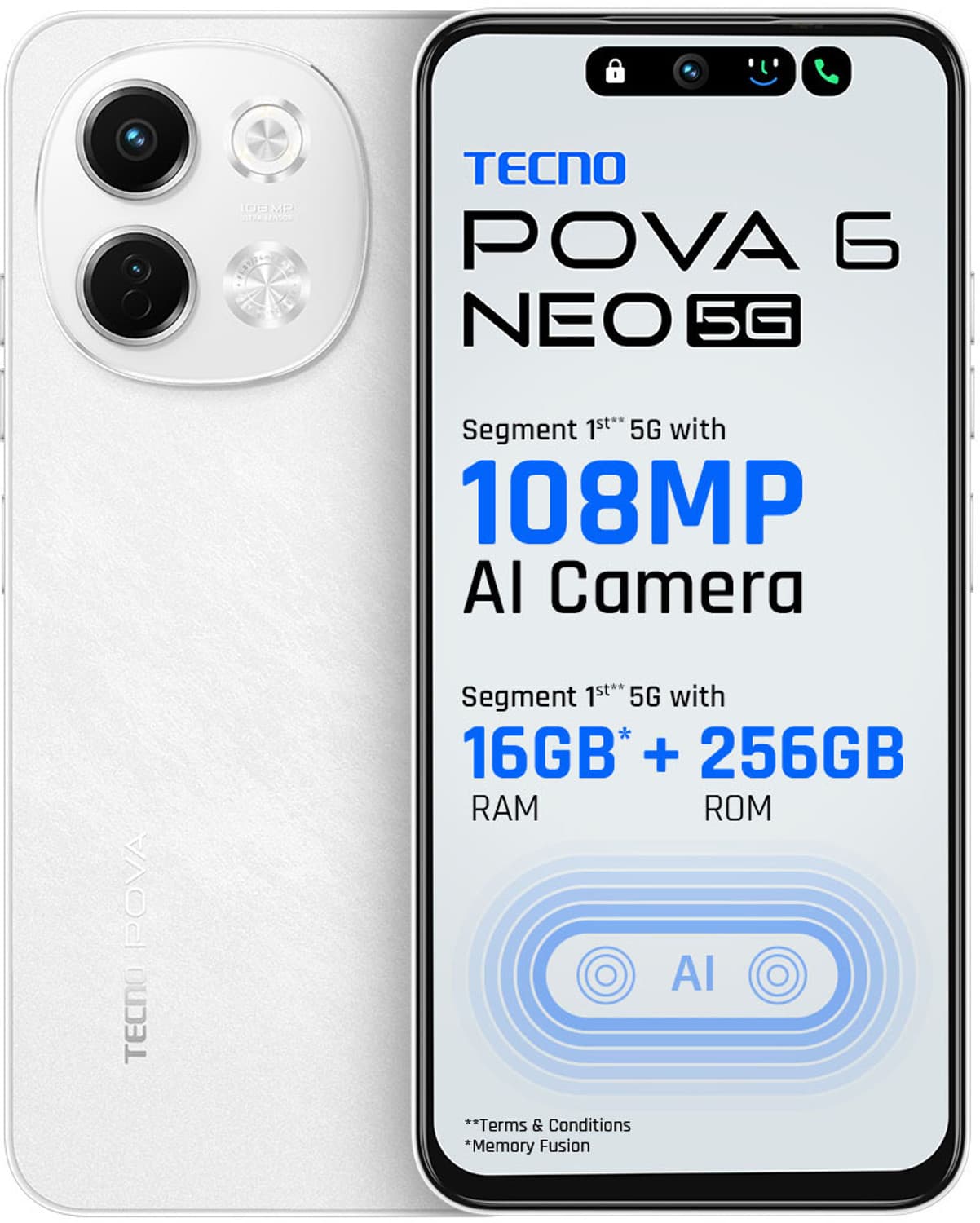 Tecno Pova 6 Neo (Aurora Cloud, 256 GB)
