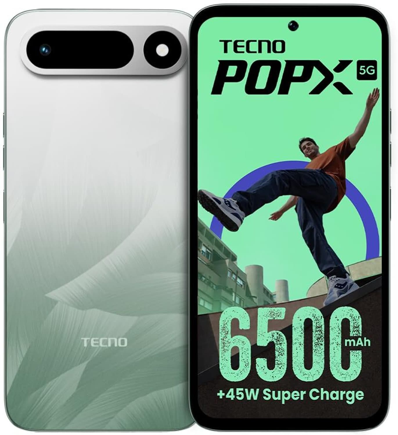 POP X 5G (Ripple Green, 128 GB) (4 GB RAM)