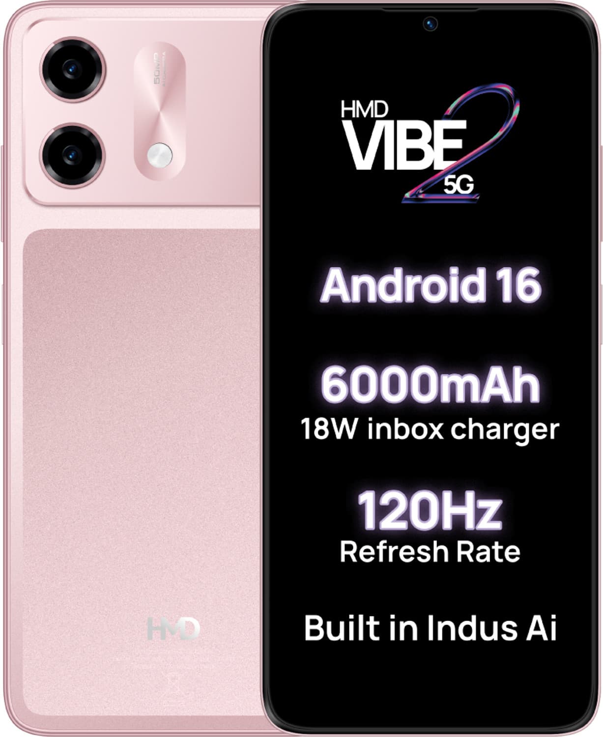 Vibe2 5G (Peach Pink, 64 GB) (4 GB RAM)