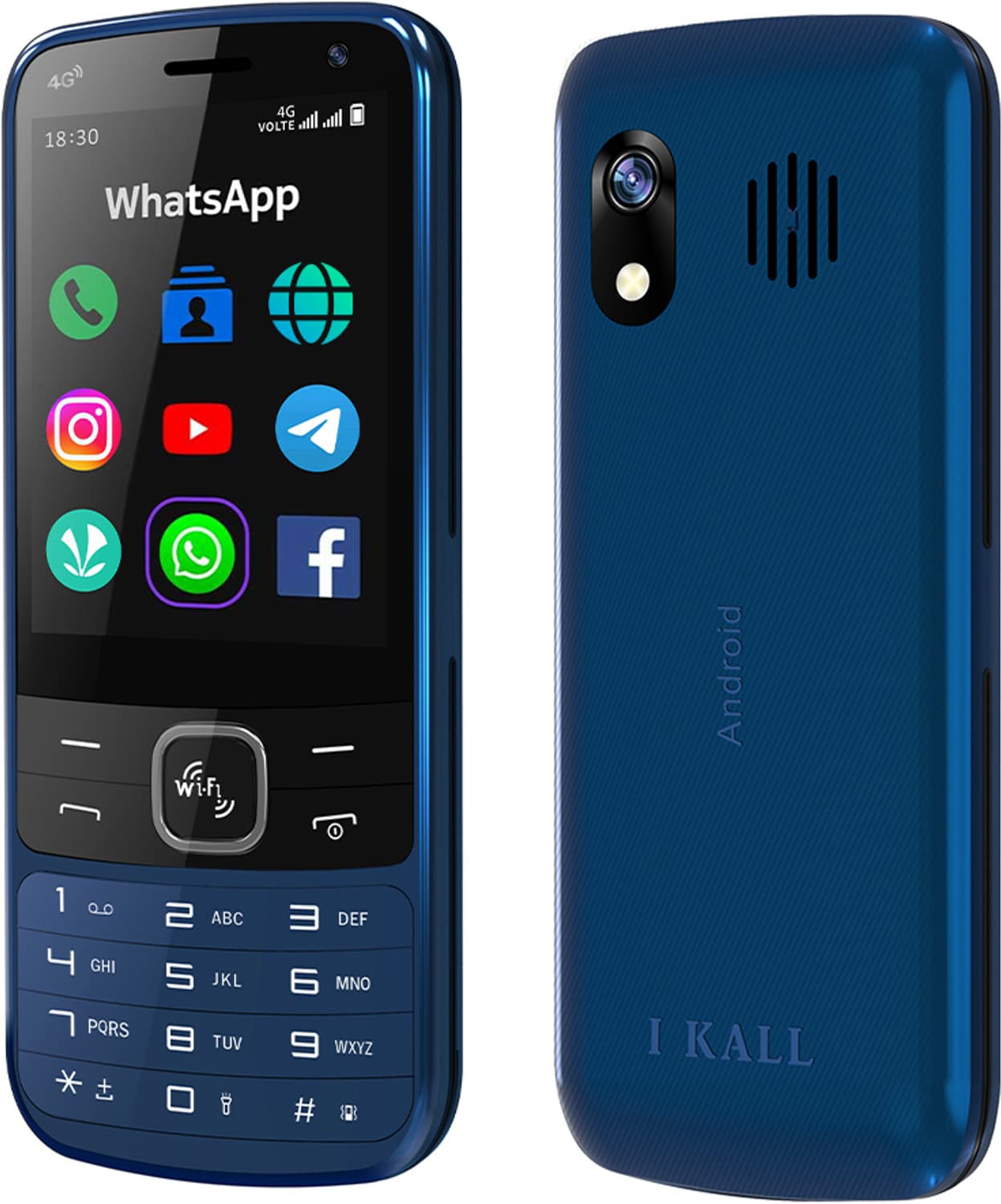 I Kall K333 Plus Touch and Type (Blue, 16 GB)