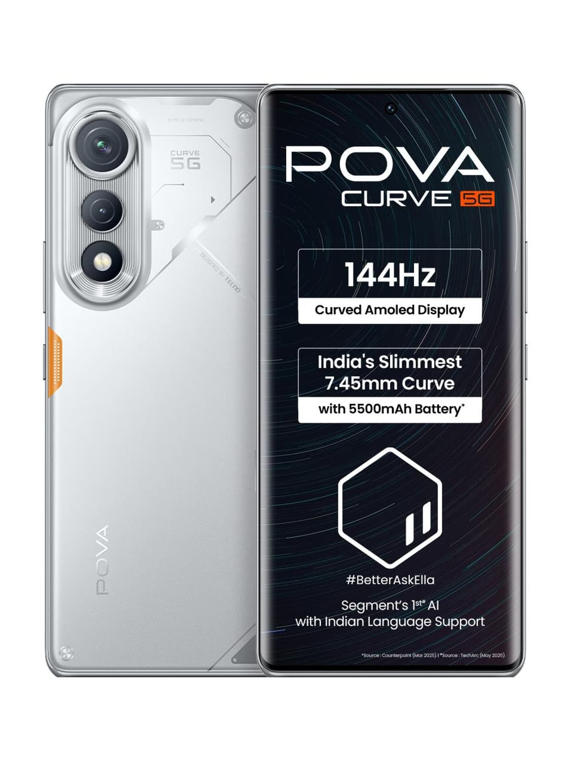 Tecno Pova Curve 5G (Magic Silver, 256 GB)