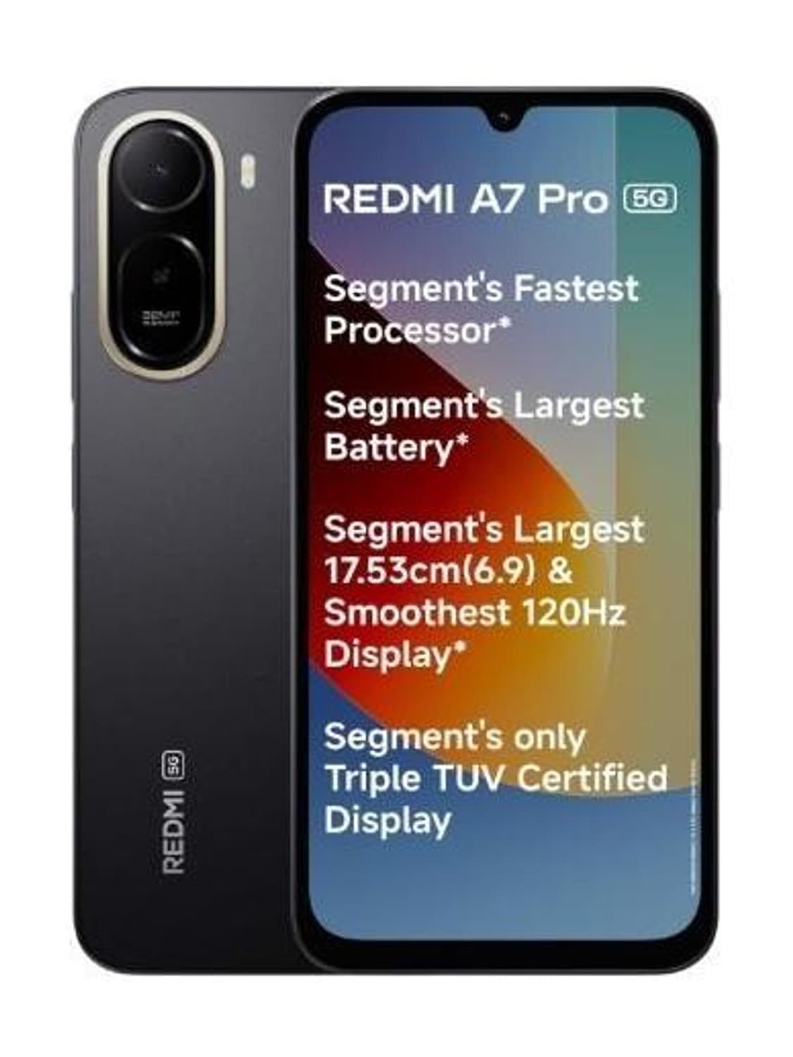 A7 Pro 5G (Black, 128 GB) (4 GB RAM)