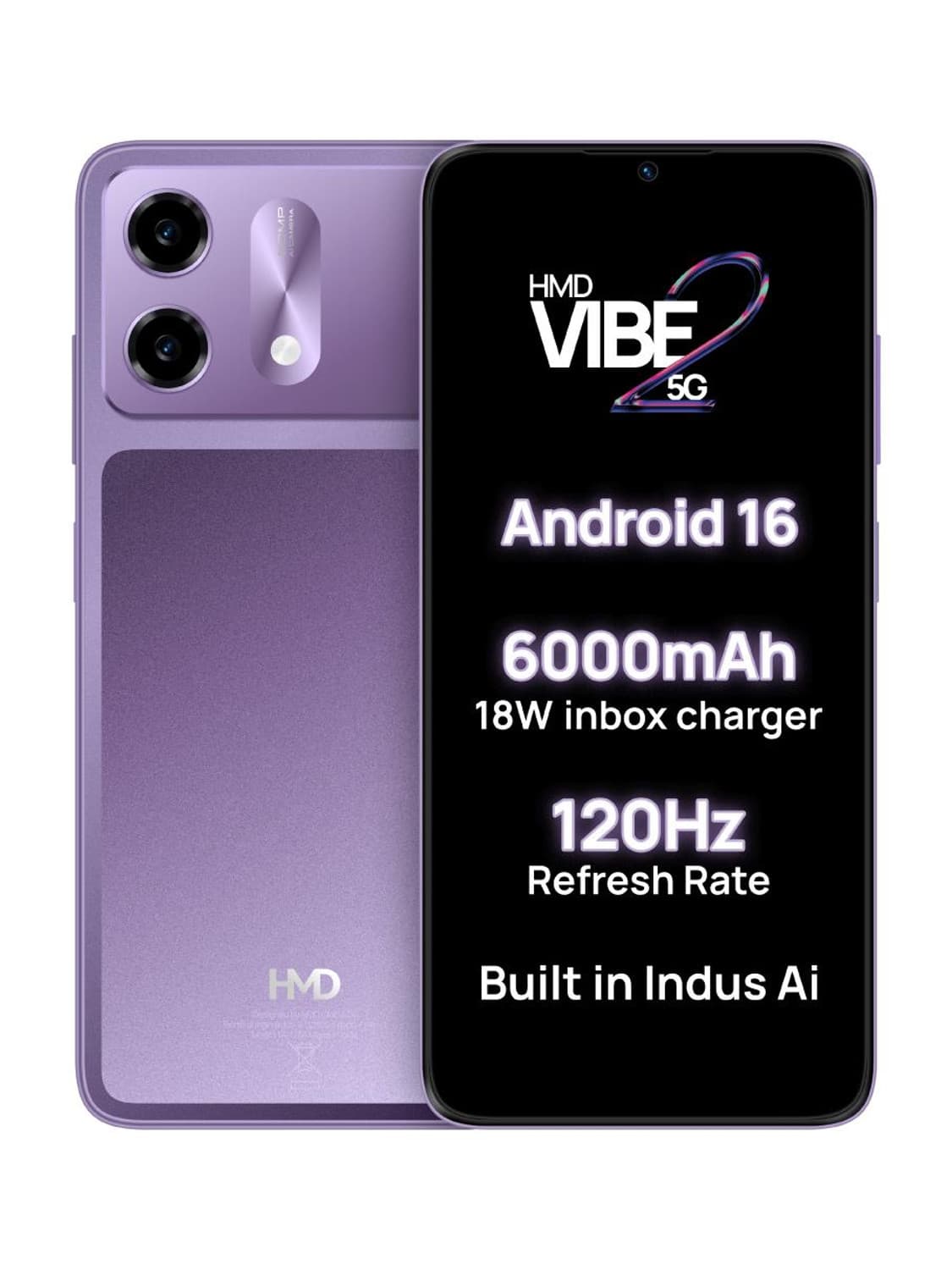 Vibe2 5G (Cosmic Lavender, 128 GB) (4 GB RAM)