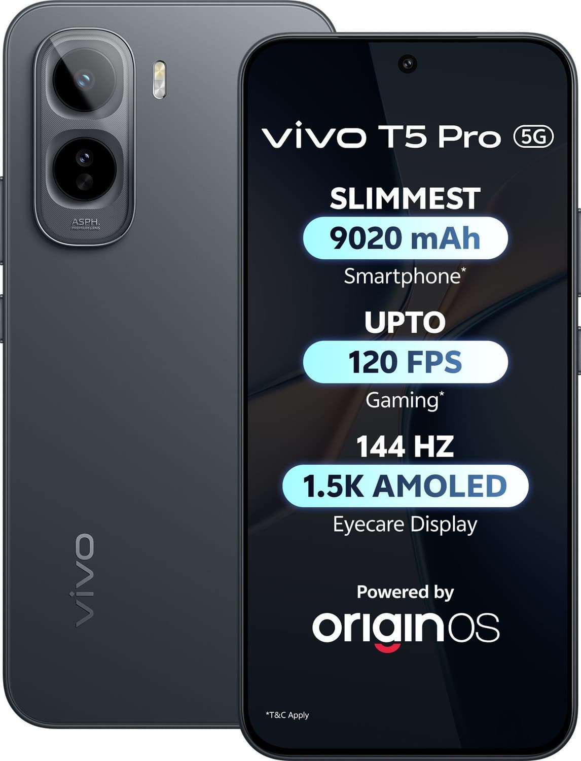 T5 Pro 5G (Cosmic Black, 128 GB) (6 GB RAM)