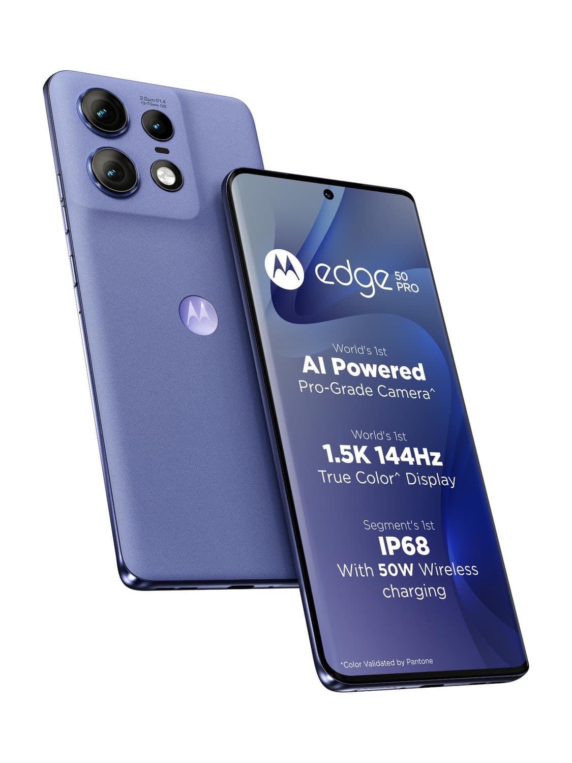 Motorola Edge 50 Pro 5G with 125W Charger (Luxe Lavender, 256 GB)