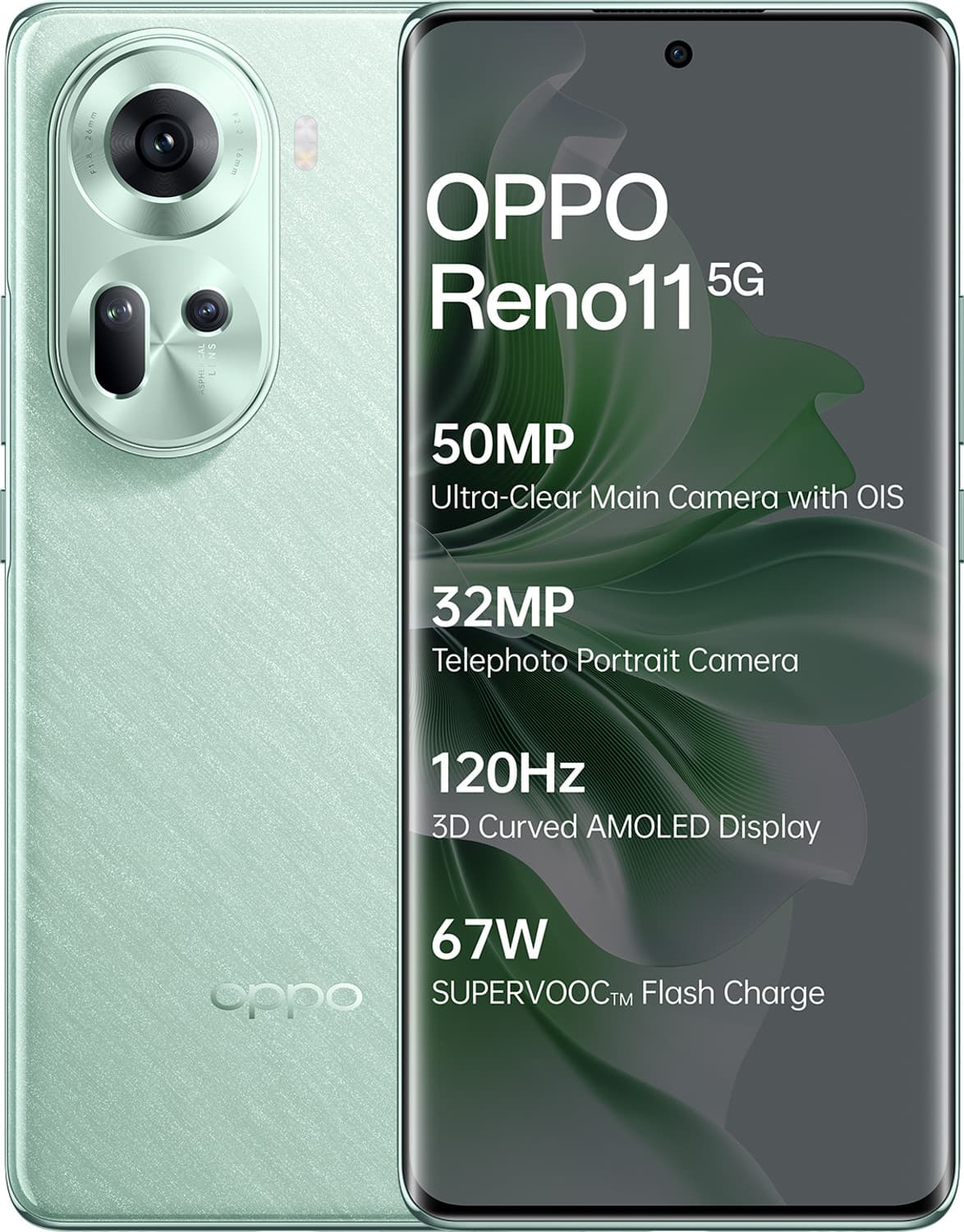 OPPO Reno 11 5G (Wave Green, 128 GB)