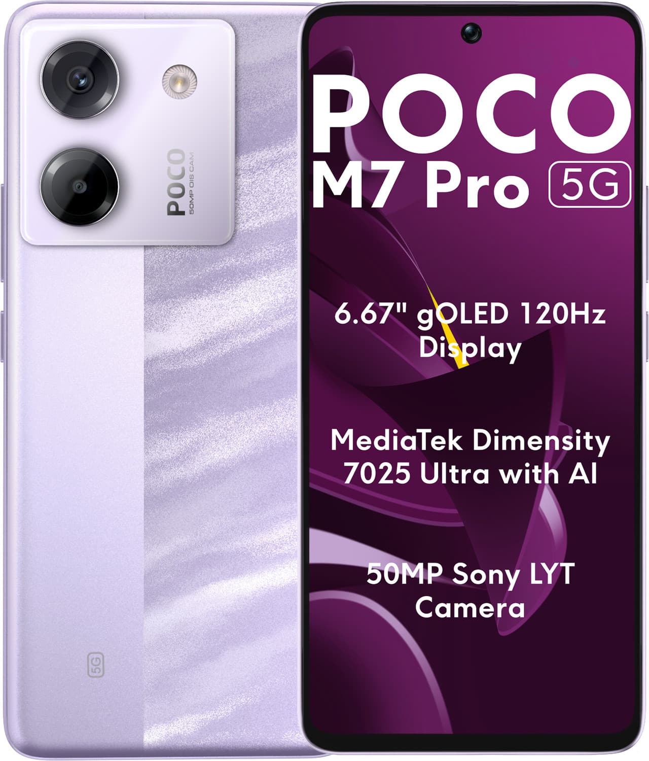 POCO M7 Pro 5G (Lavender Frost, 256 GB)