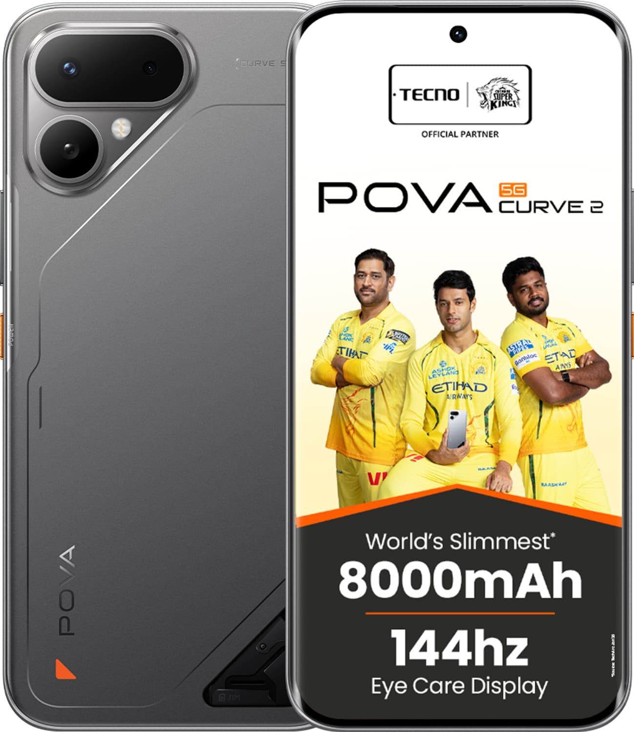 Pova Curve 2 5G (Storm Titanium, 128 GB) (8 GB RAM)