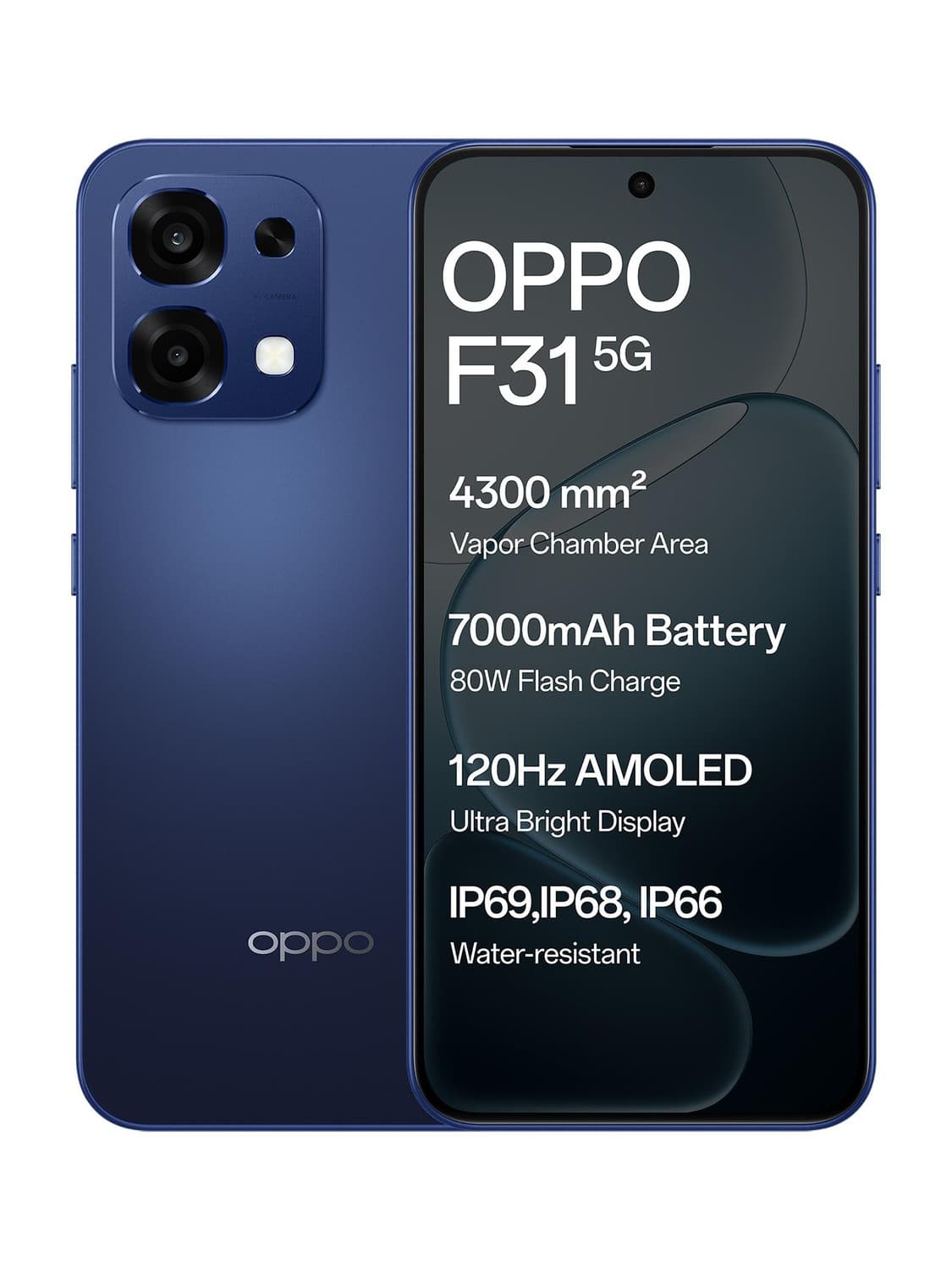 OPPO F31 5G (Midnight Blue, 128 GB)
