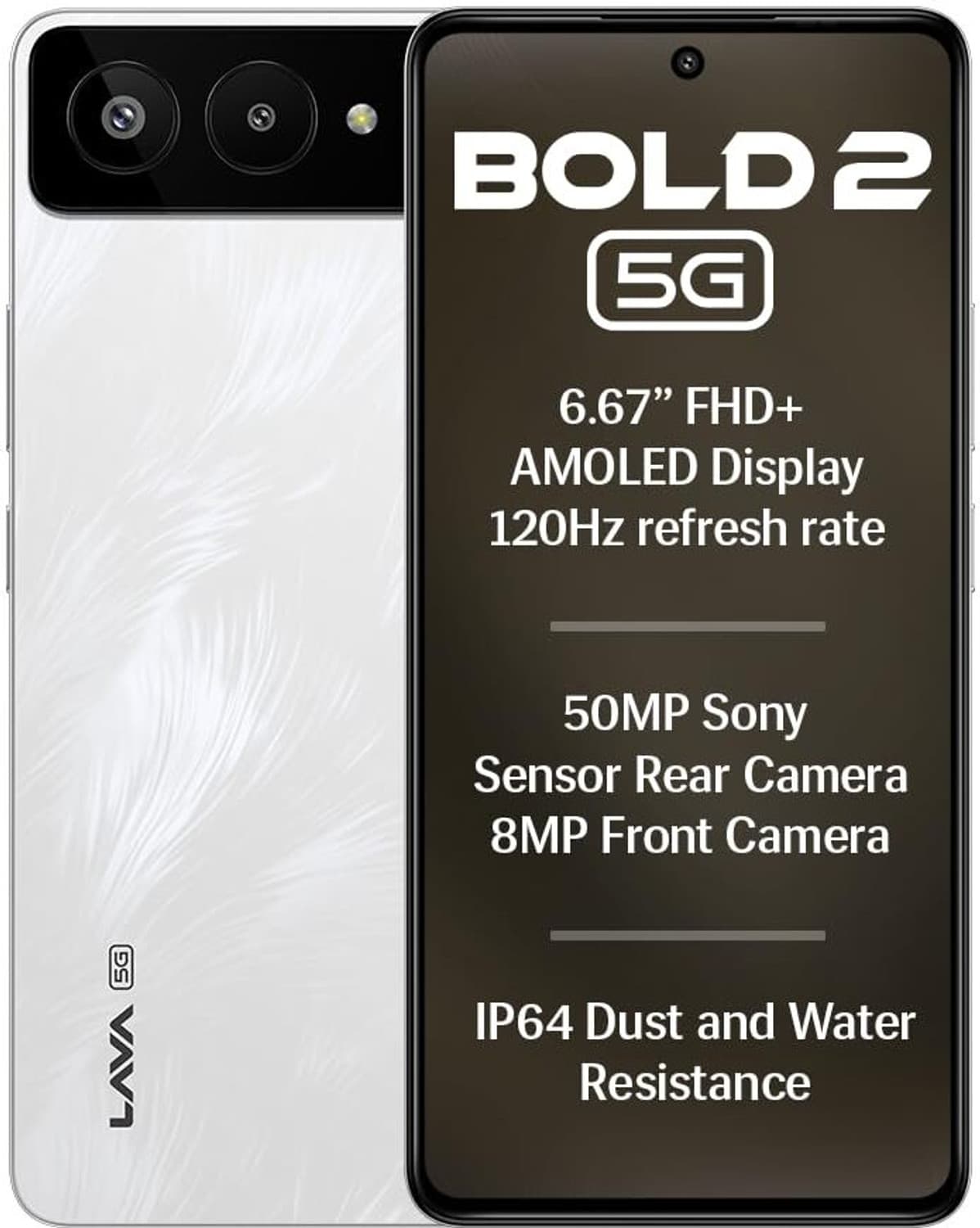 BOLD 2 5G (Feather White, 128 GB) (6 GB RAM)