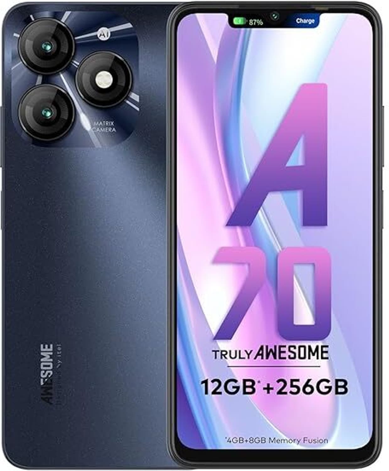 itel A70 (Starlish Black, 256 GB)