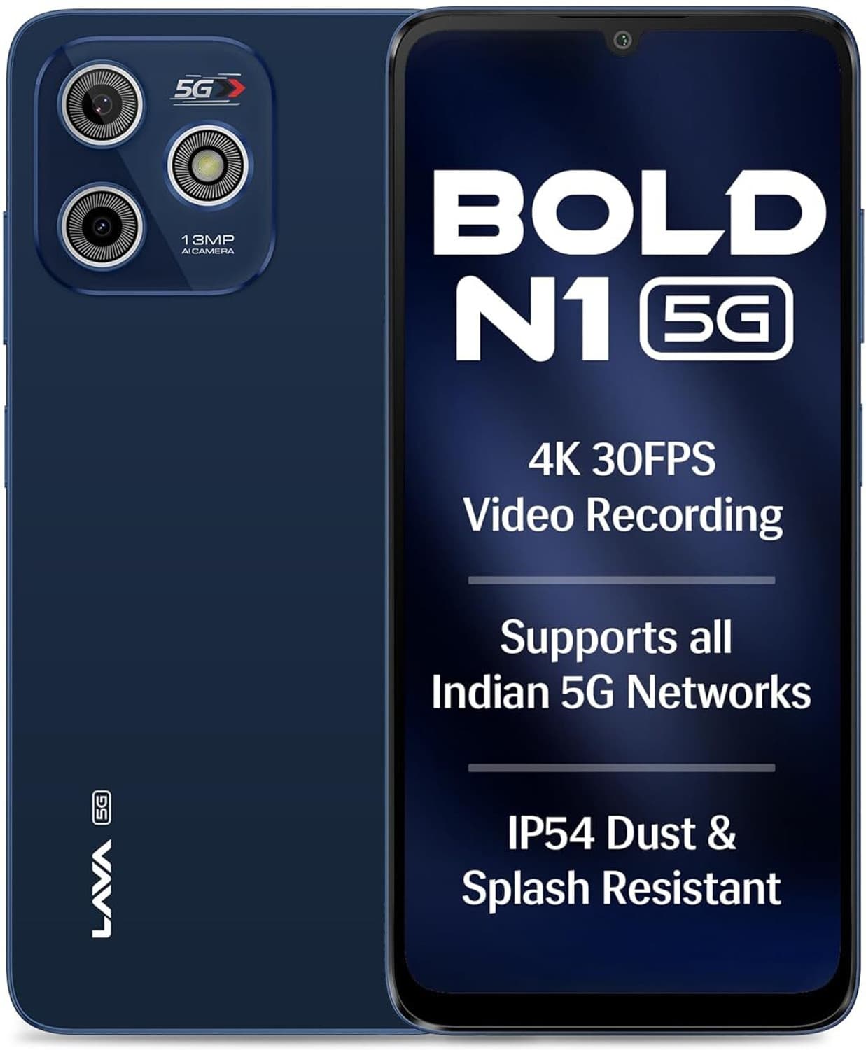 LAVA Bold N1 5G (Royal Blue, 128 GB)