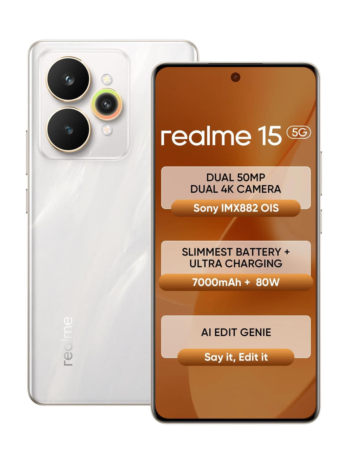 realme 15 5G (Flowing Silver, 128 GB)