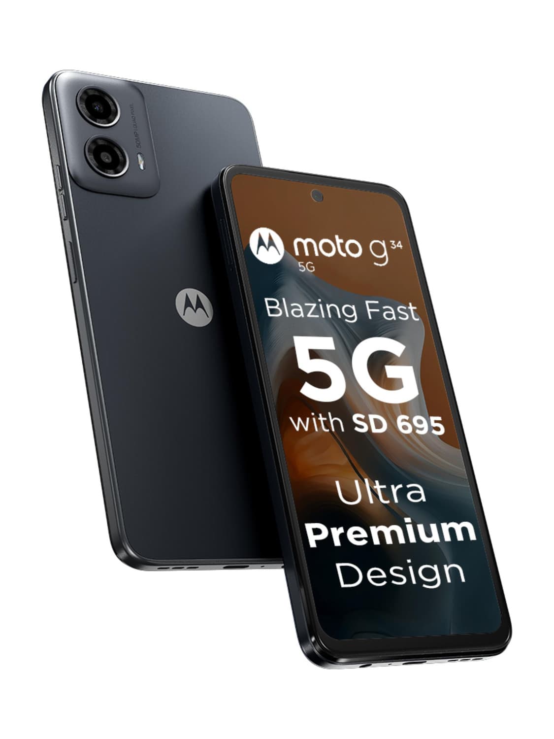 MOTOROLA G34 5G (Charcoal Black, 128 GB)