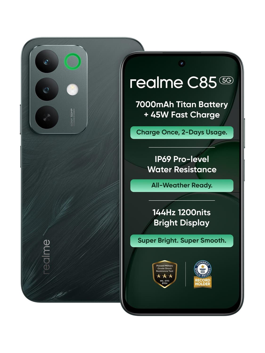 C85 5G (Peacock Green, 128.0 GB) (4 GB RAM)