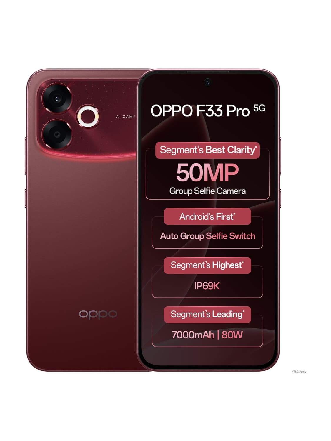 F33 Pro 5G (Passion Red, 256 GB) (8 GB RAM)