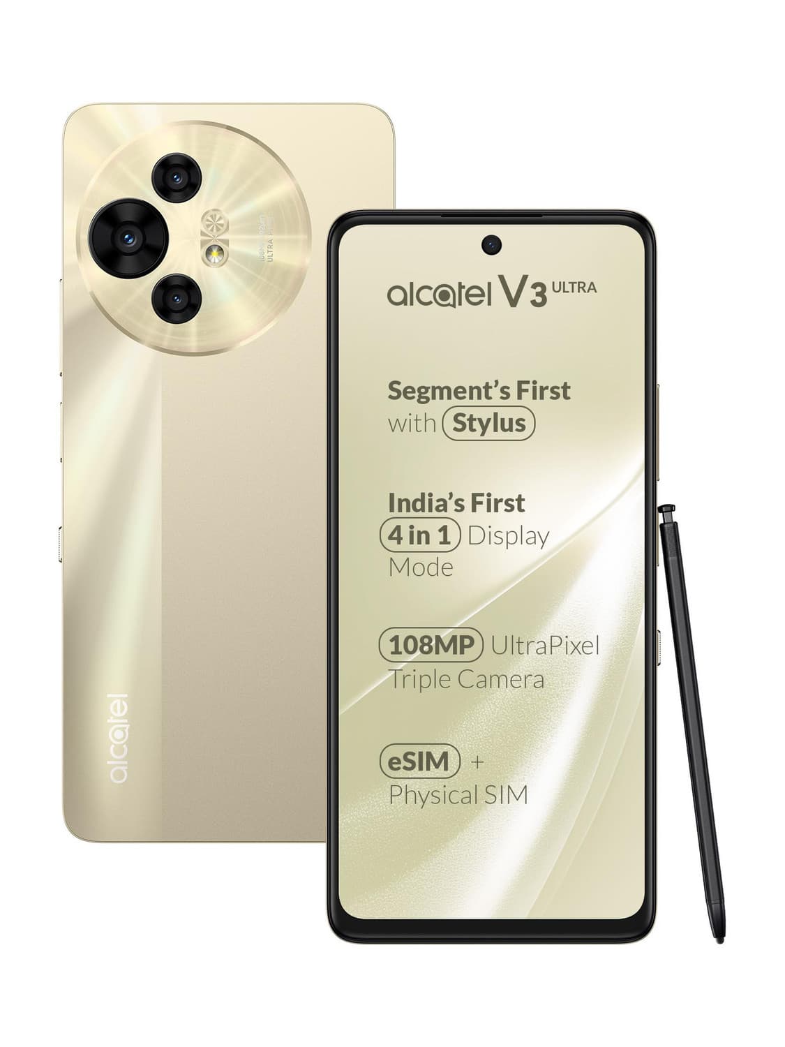 Alcatel V3 Ultra 5G (Champagne Gold, 128 GB)