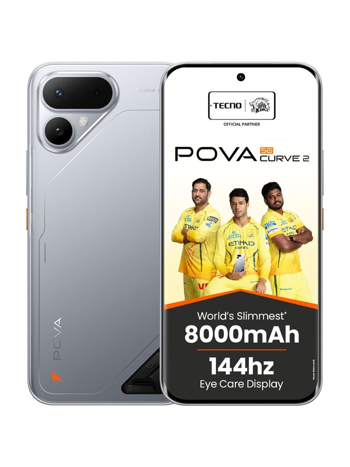 Pova Curve 2 5G (Melting Silver, 256 GB) (8 GB RAM)