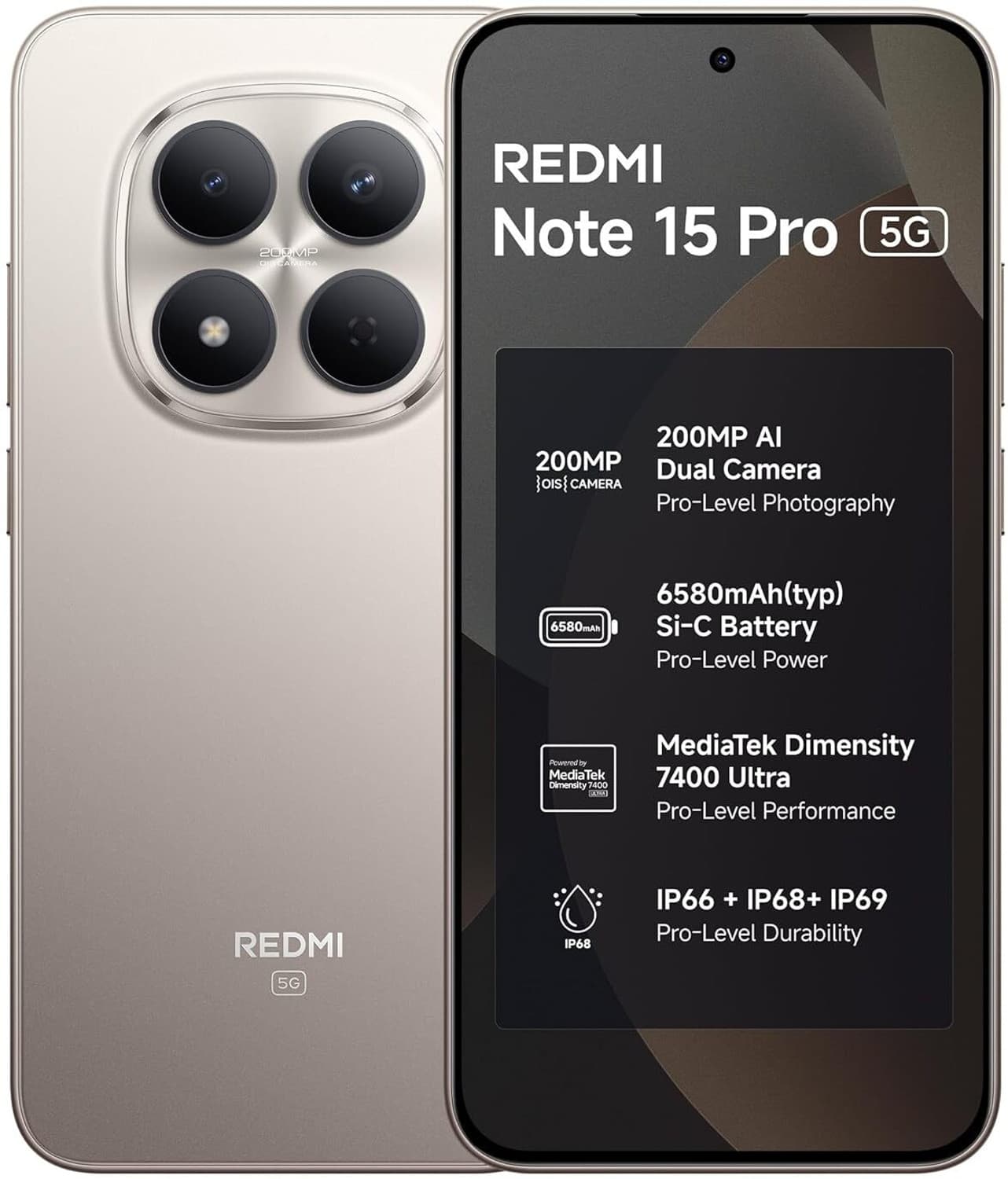 REDMI Note 15 Pro 5G (Silver Ash, 256 GB)