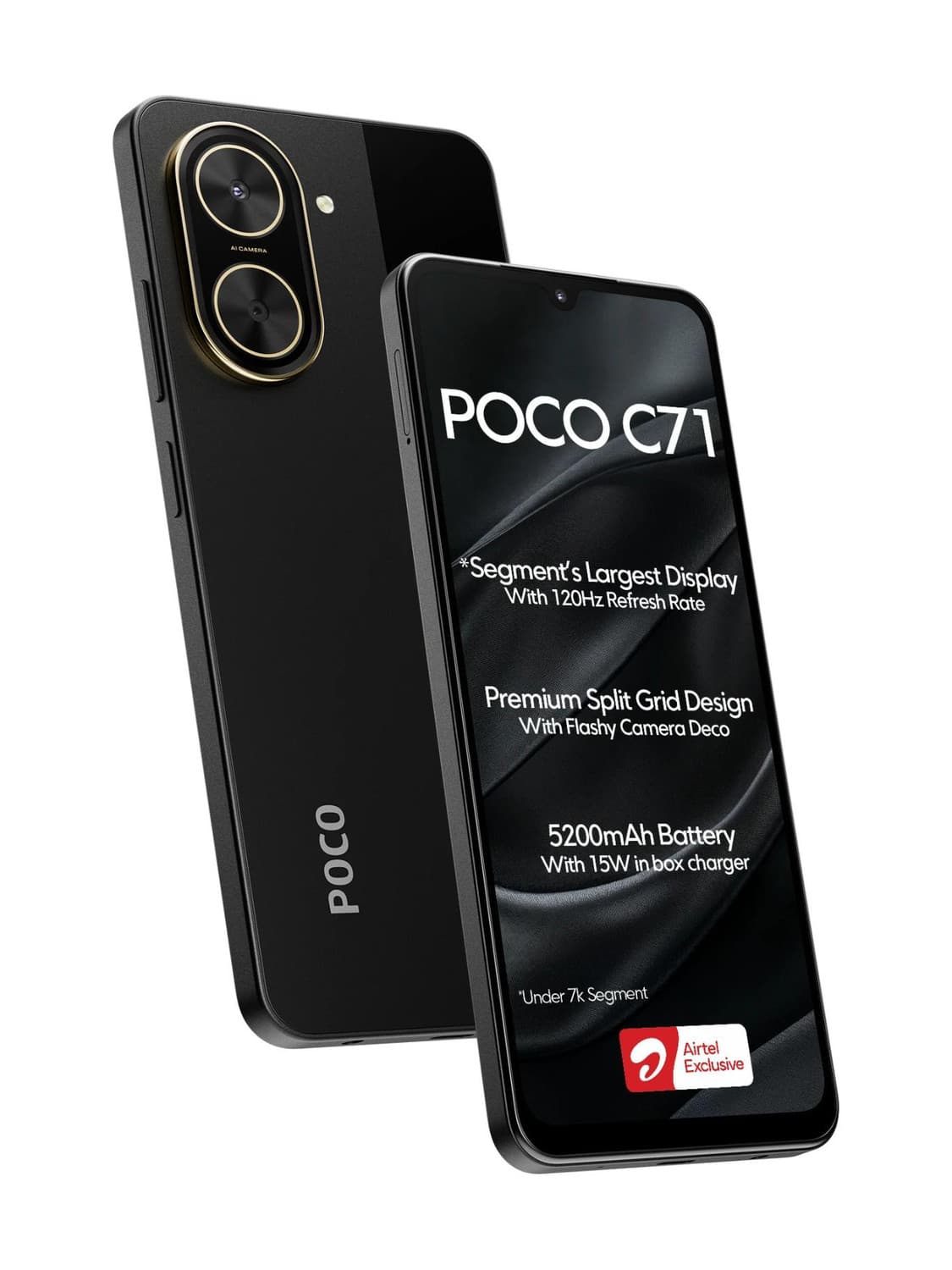 POCO C71 - Locked with Airtel Prepaid (Power Black, 64 GB)