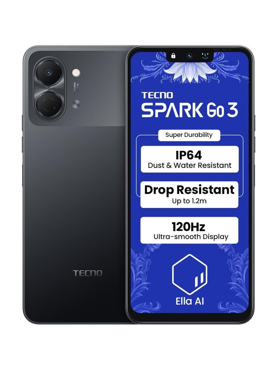 Spark Go 3 (Ink Black, 64 GB) (4 GB RAM)