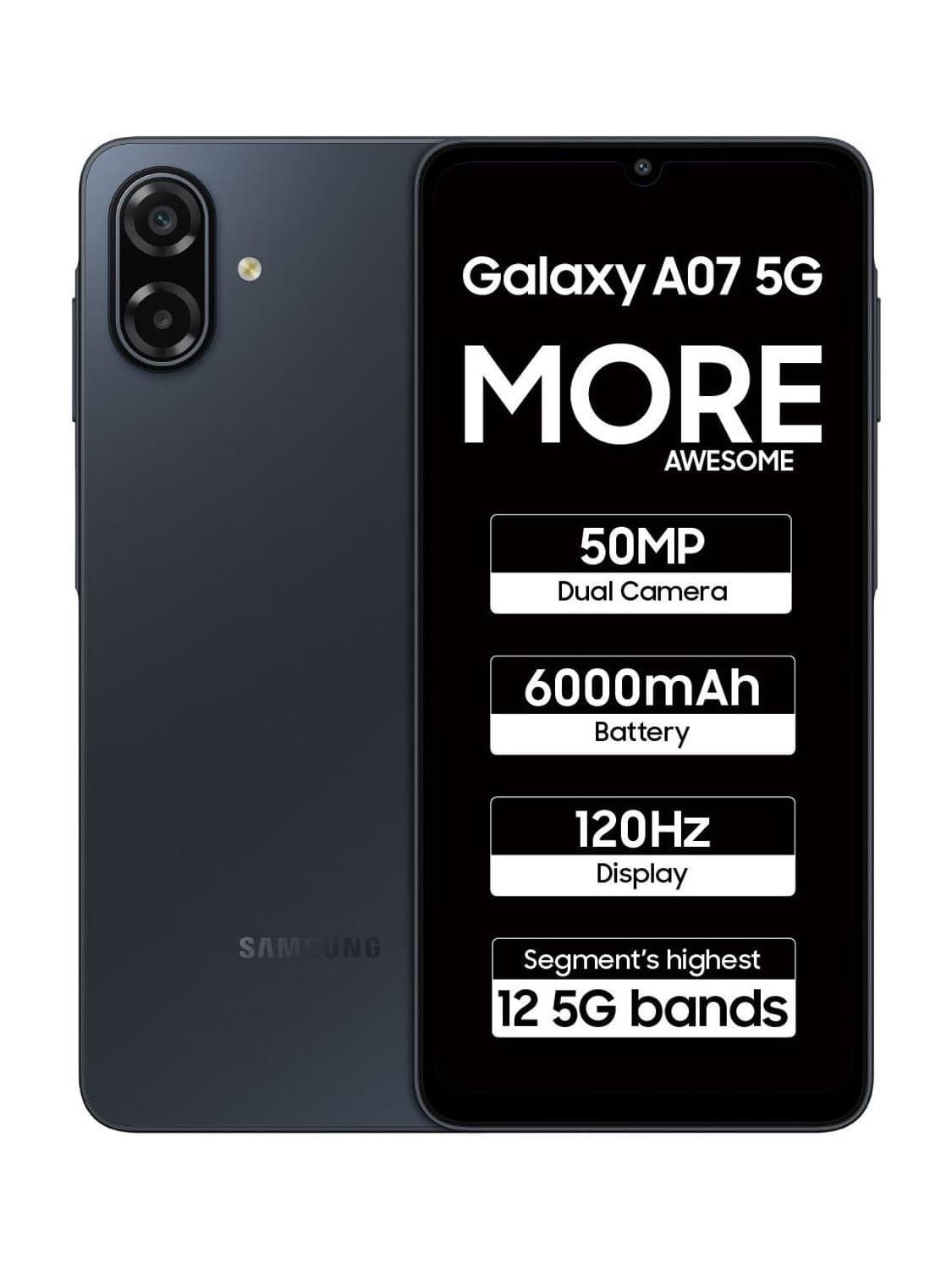 Galaxy A07 5G (Black, 128 GB) (4 GB RAM)