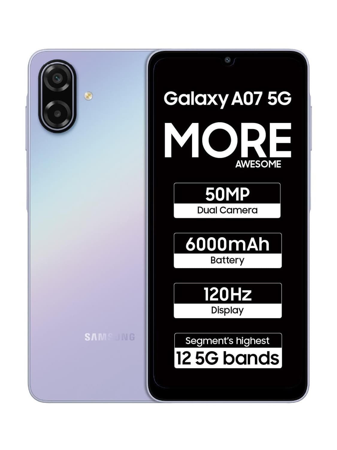 Galaxy A07 5G (Light Violet, 128 GB) (4 GB RAM)