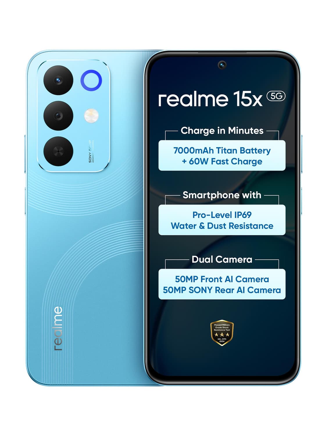realme 15x 5G (Aqua Blue, 128 GB)