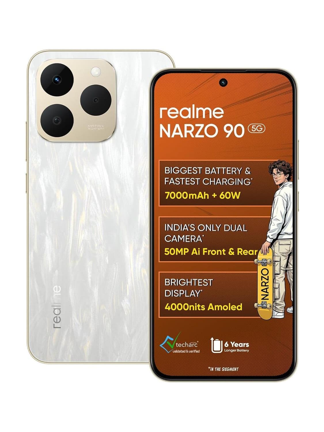 Narzo 90 5g (Flowing Silver, 128 GB) (8 GB RAM)