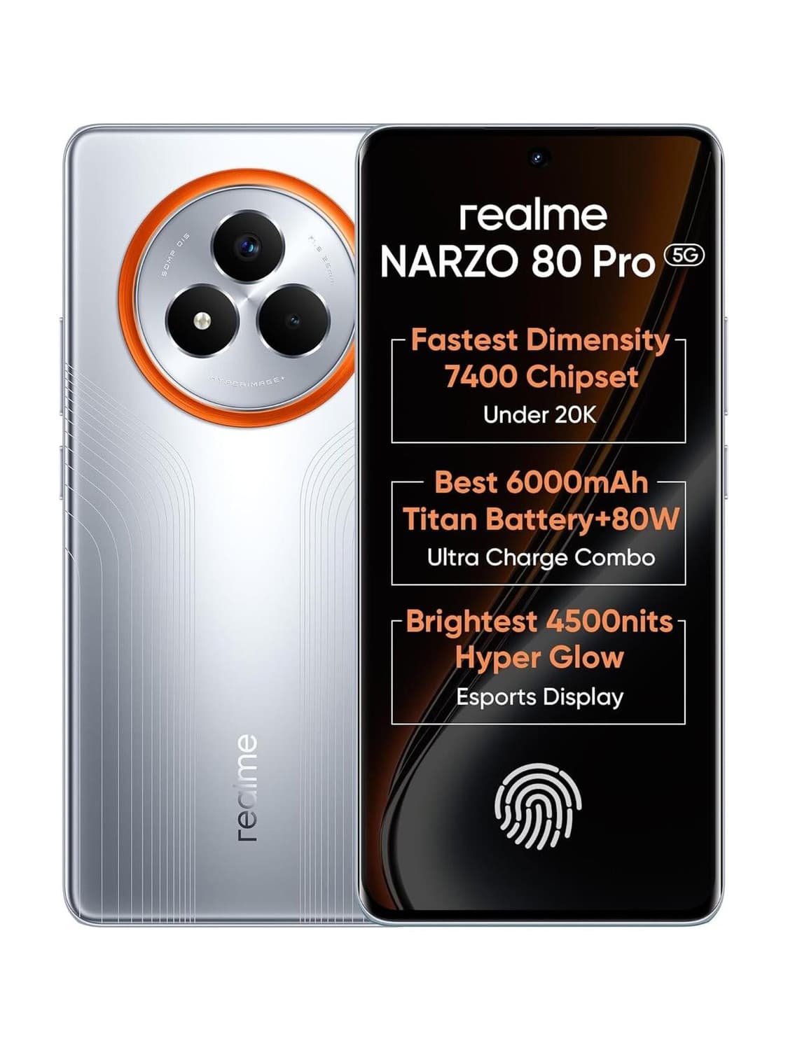 realme Narzo 80 Pro 5G (Speed Silver, 256 GB)