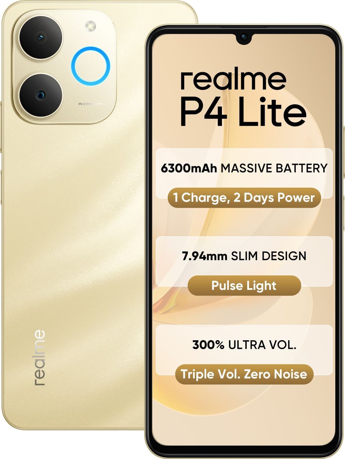 P4 Lite (Beach Gold, 64 GB) (4 GB RAM)