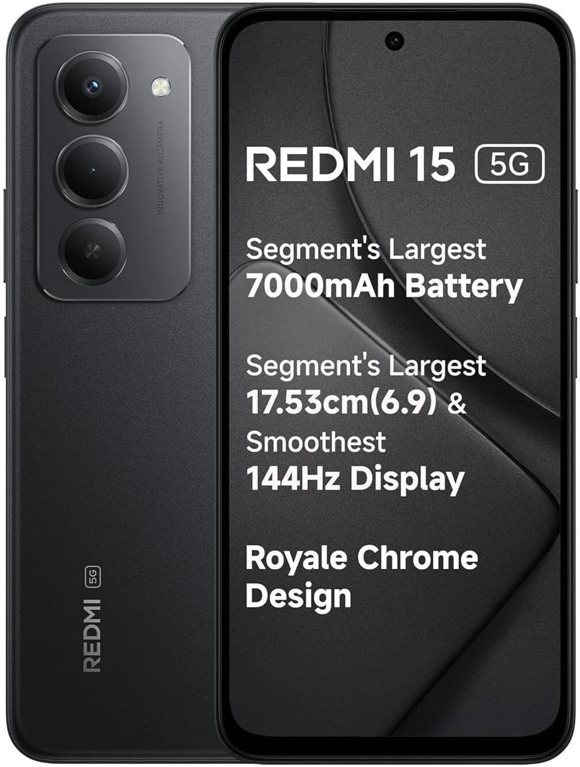 REDMI 15 5G (Midnight Black, 128 GB)