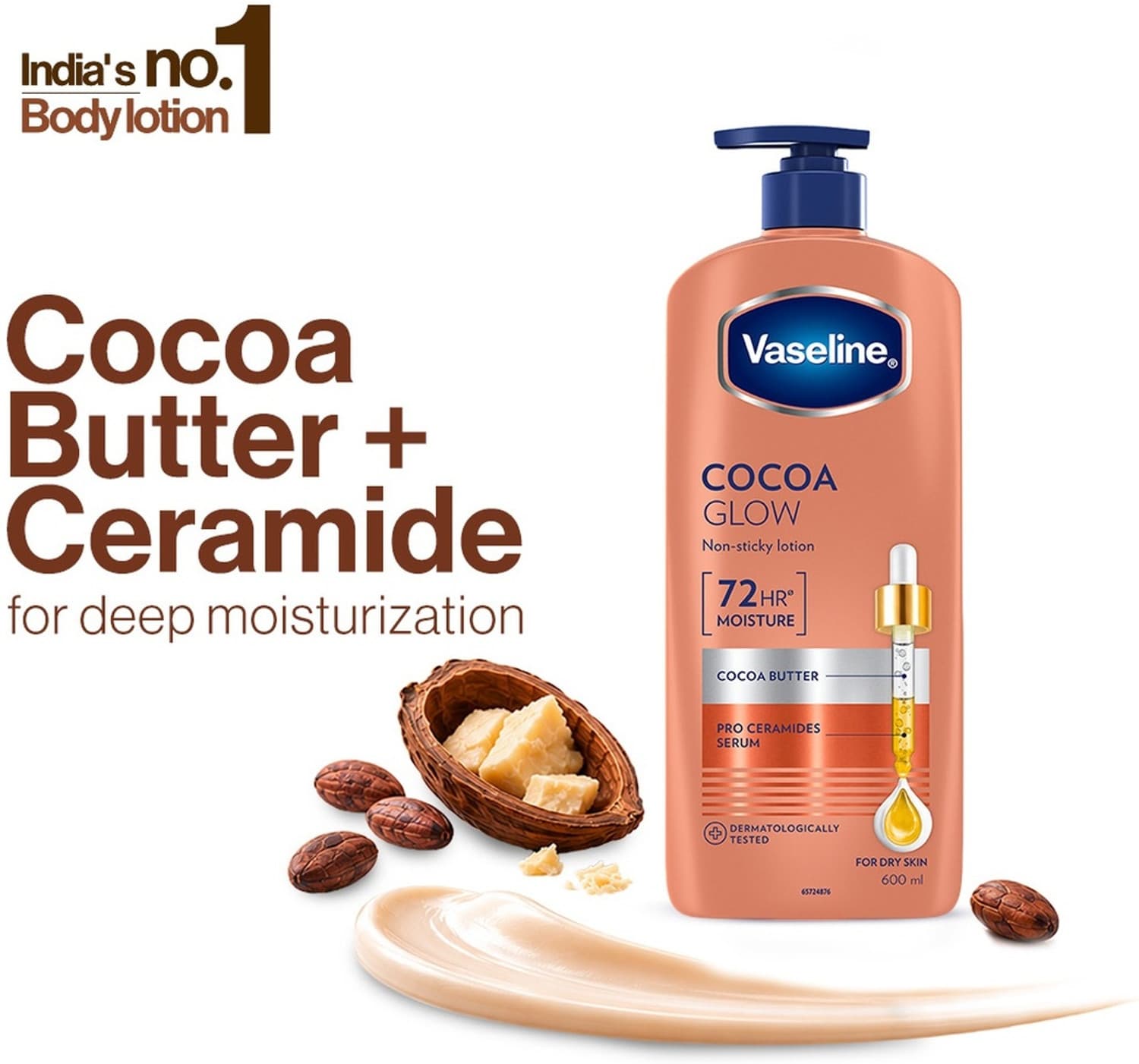 Vaseline Cocoa Glow Body Lotion (600 ml)
