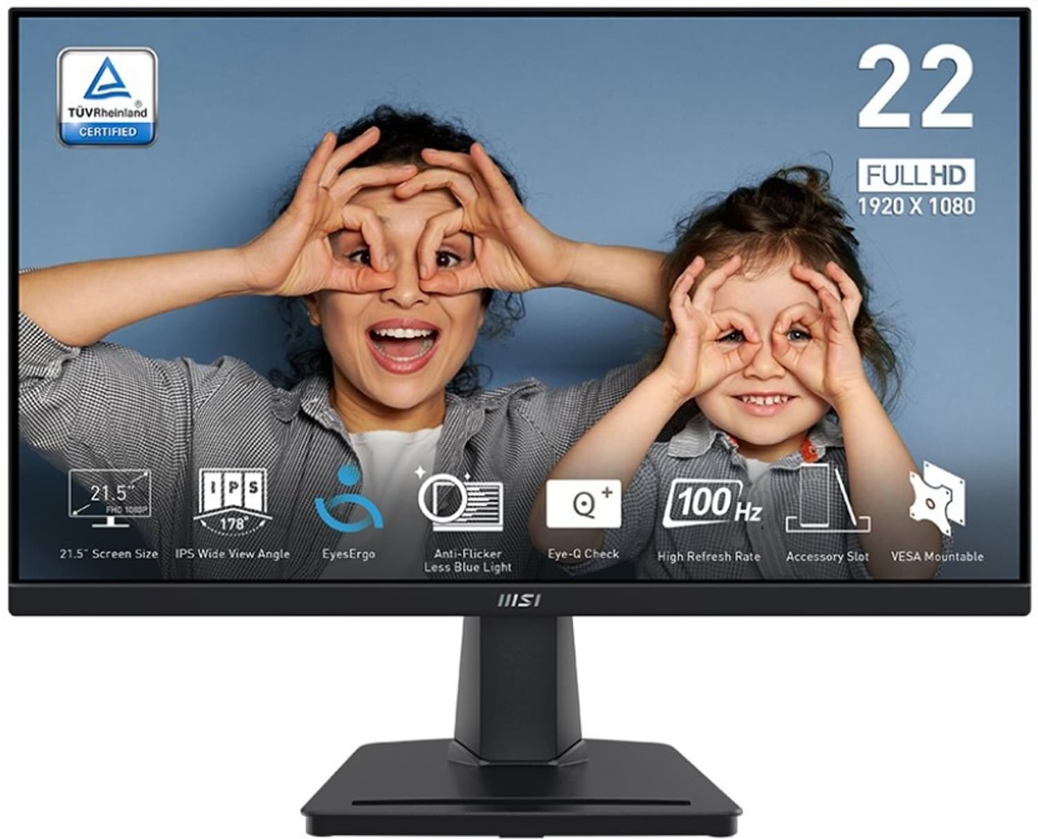 MSI MP 54.61 cm (22 inch) Full HD LED Backlit IPS Panel Monitor (PRO MP225)
