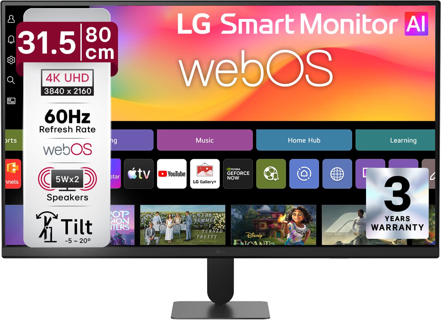 lg smart ai 81 28 cm 32 inch 4k ultra hd va panel monitor 32u701sb b