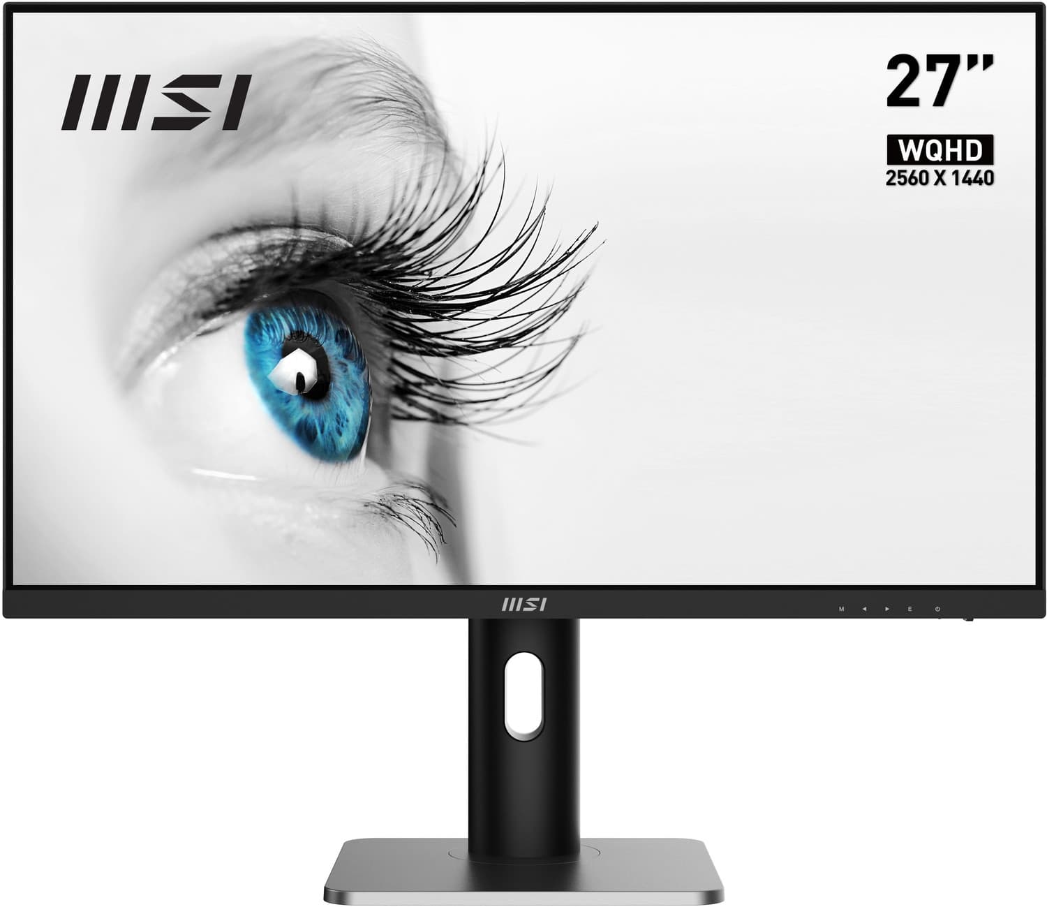 MSI 27 inch WQHD IPS Panel with eye-friendly technology, VESA-Mount Supported, Tilt/Swivel/Height/Pivot Adjustable Monitor (Pro MP273QP)