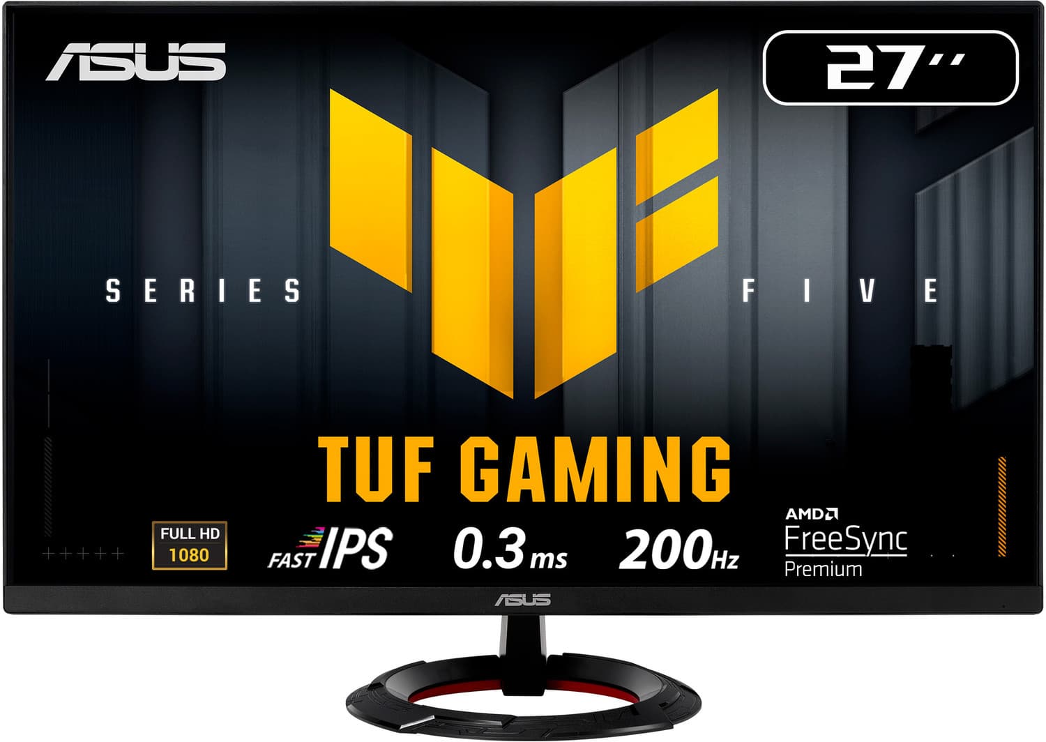ASUS TUF 68.58 cm (27 inch) Full HD LED Backlit IPS Panel Gaming Monitor (TUF Gaming VG279Q5R Monitor 27 Full HD(1920x1080) 200Hz, Fast IPS, 0.3ms) (R...