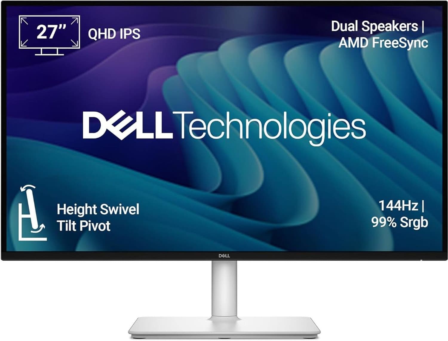 DELL S-Series 68.58 cm (27 inch) Quad HD LED Backlit IPS Panel with Dual Speakers 6W, HDMI, DP Port, 2xUSB Type-C , 2xUSB Type-A, TV Rheinland 4-Star ...