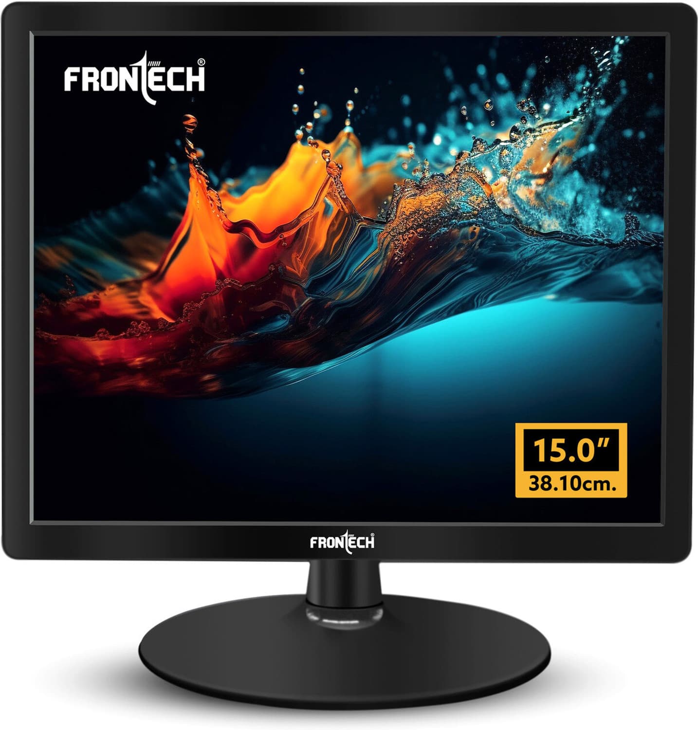 Frontech 38.1 cm (15 inch) HD VA Panel Monitor (38.1 cm (15 inch) HD LED Backlit VA Panel Monitor) (Response Time: 3 ms, 60 Hz Refresh Rate)