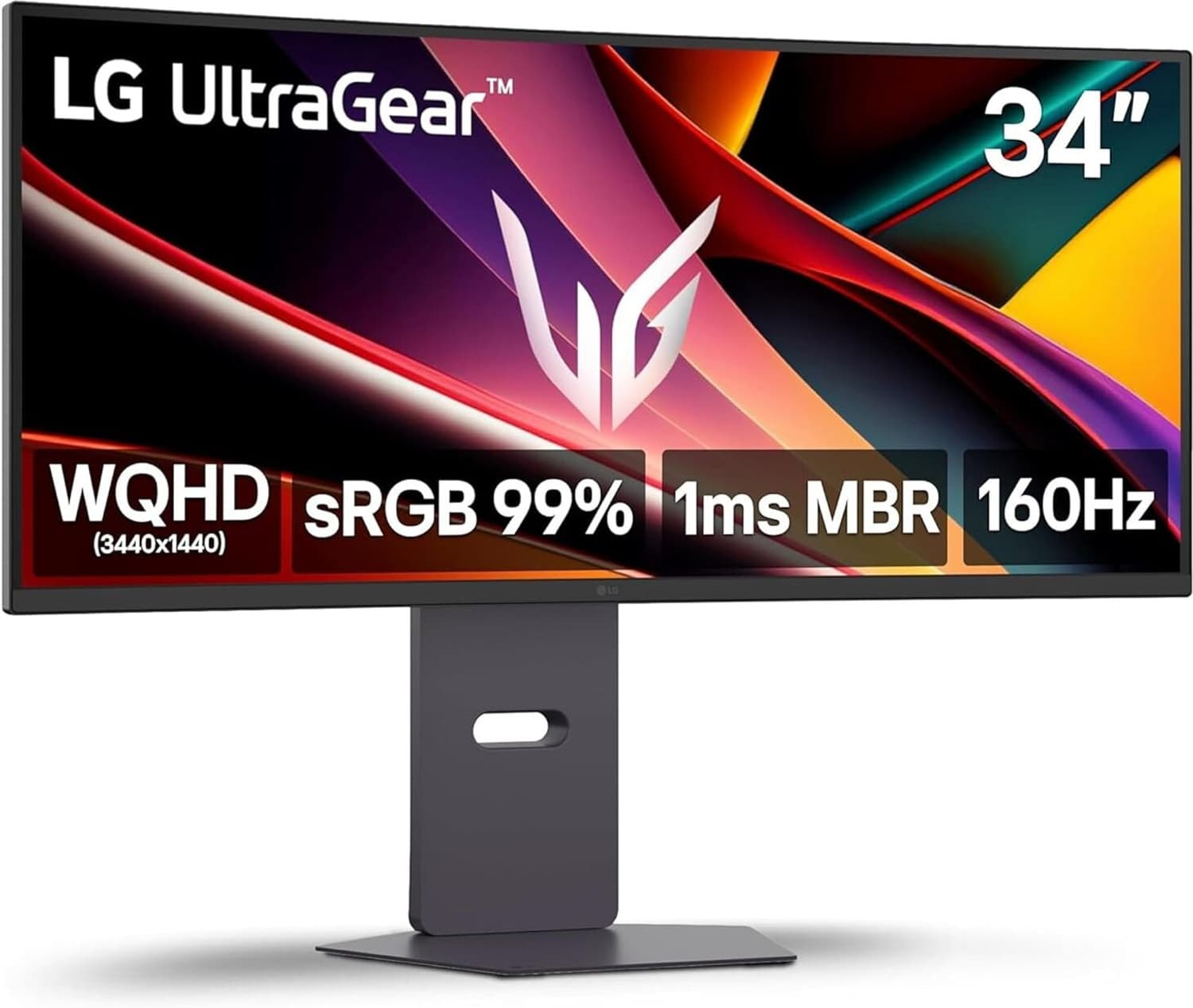 LG 21:9 ULTRAGEAR 1800R 86.36 cm (34 inch) Curved WQHD VA Panel Gaming Monitor (34G600A-B,(3440 x 1440), HDR10,Built-in Speaker,HDMI 2.1, DP, Tilt/Hei...