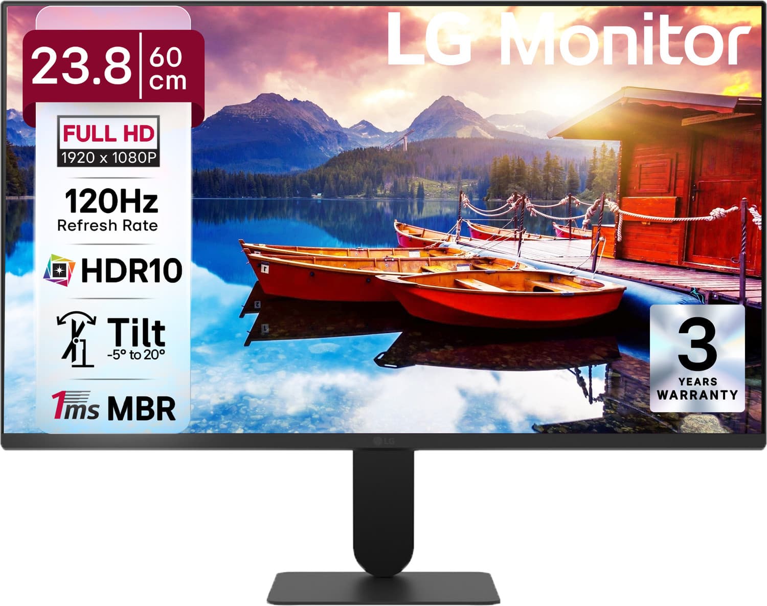 LG 60.45 cm (24 inch) Full HD IPS Panel Monitor (24U411A-BN.CTRPMV) (Response Time: 1 ms, 120 Hz Refresh Rate)