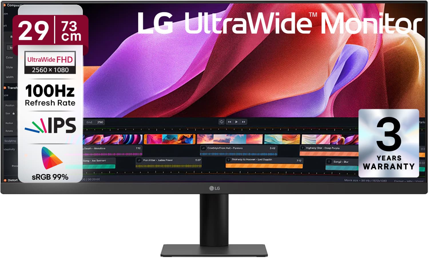 LG 73.66 cm (29 inch) WFHD IPS Panel Monitor (29U511A-B.BTR) (Response Time: 5 ms, 100 Hz Refresh Rate)