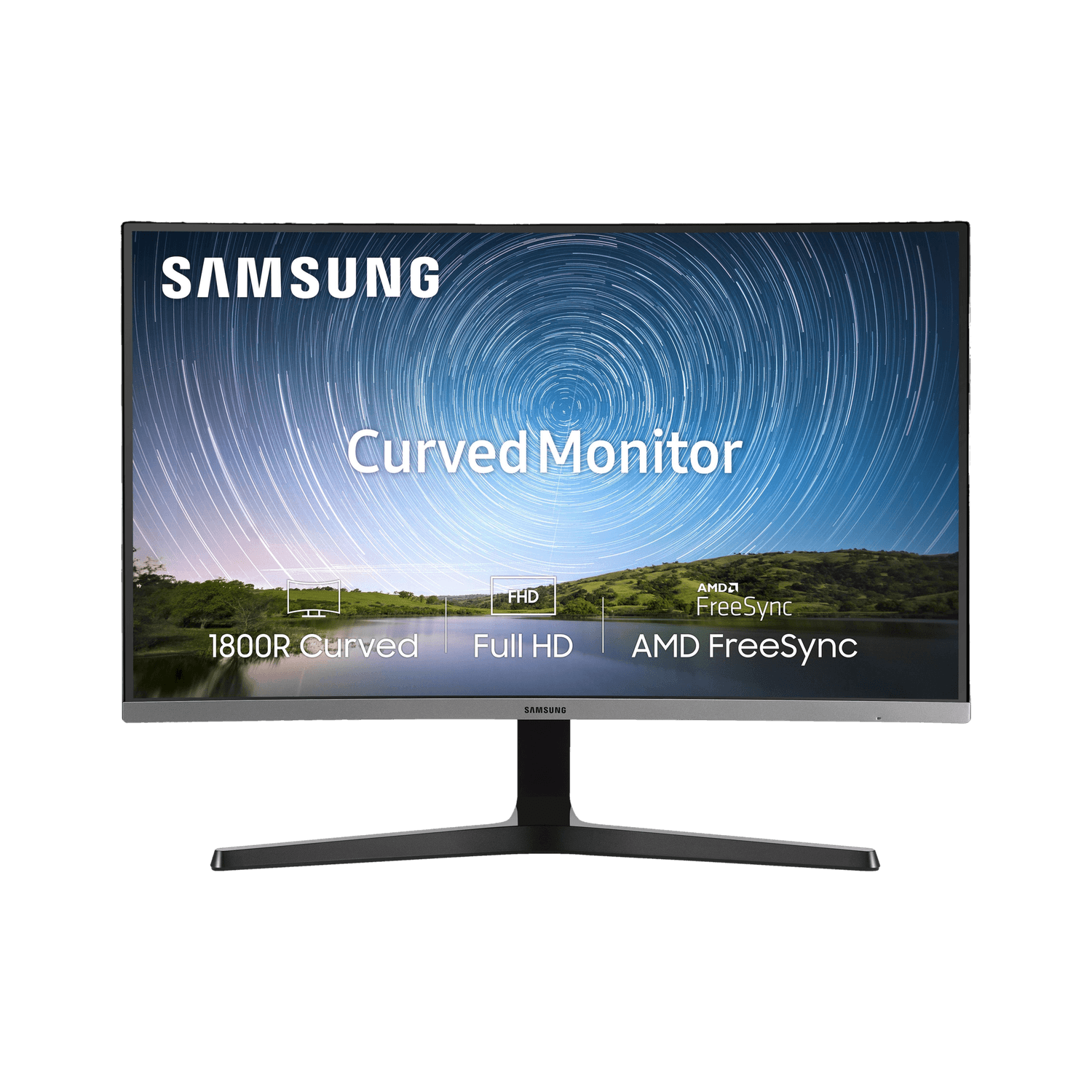 SAMSUNG 27 inch Curved Full HD LED Backlit VA Panel Gaming Monitor (LC27R500FHWXXL ( Wide Quad HD LED Backlit VA PANEL, Dual HDMI Ports, 144 Hz Refresh Rate with low input lag ,Response Time 1 ms, AMD Free Sync Premium )) (AMD Free Sync, Response Time: 4 ms)