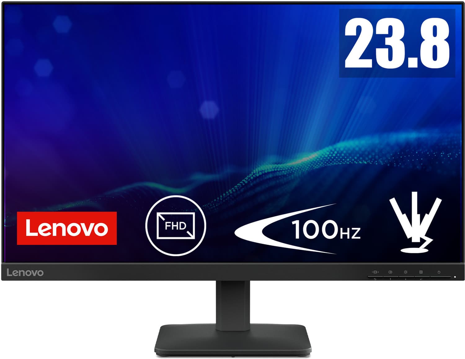 Lenovo L Series 60.96 cm (24 inch) Full HD LED Backlit IPS Panel with 99%sRGB, 1x HDMI 1.4, 1x VGA, Tilt, Ultraslim Monitor (L24-4e) (Response Time: 4...