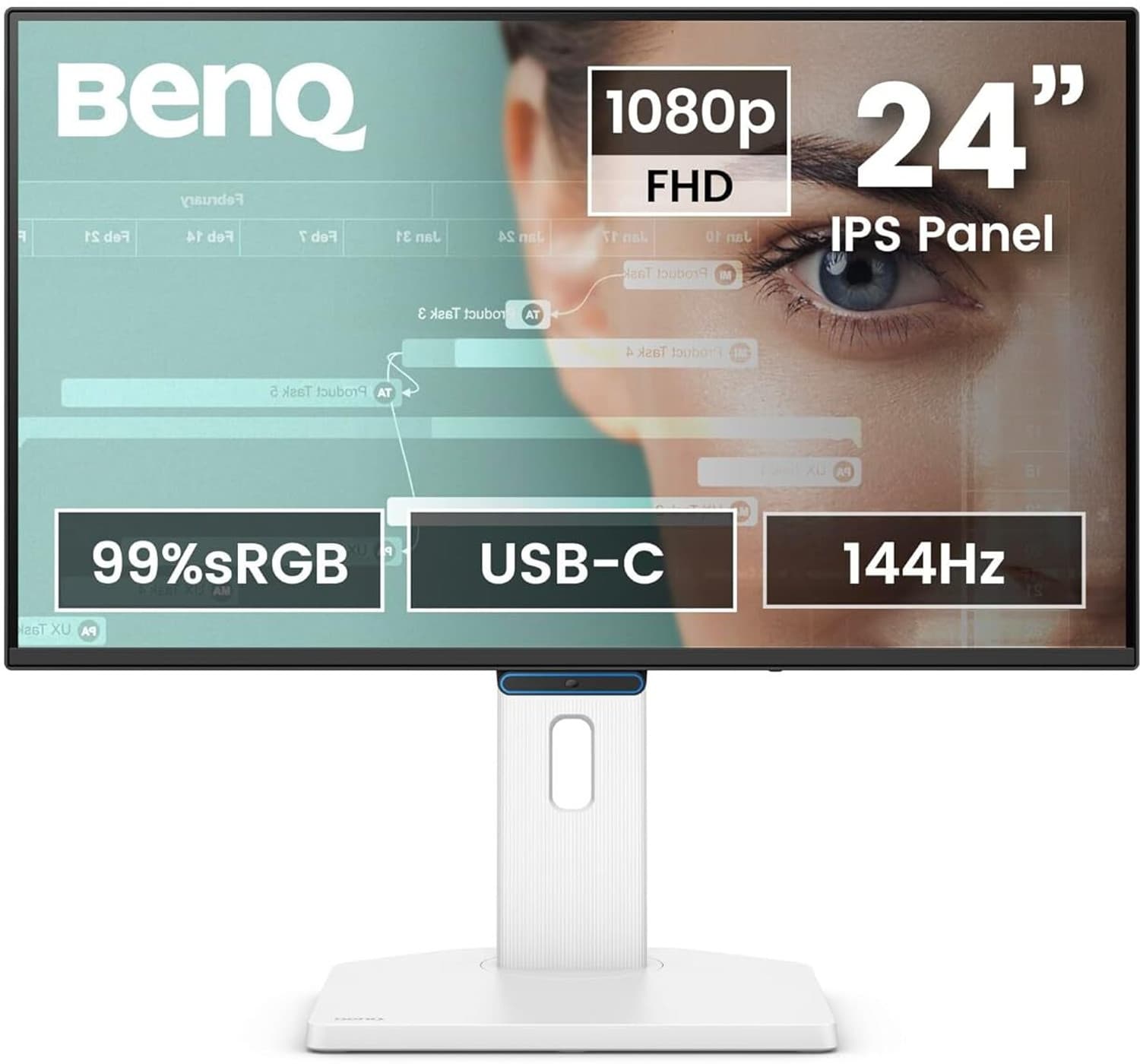 BenQ GW 60.96 cm (24 inch) Full HD LED Backlit IPS Panel Monitor (GW2490TC) (Response Time: 5 ms, 144 Hz Refresh Rate)