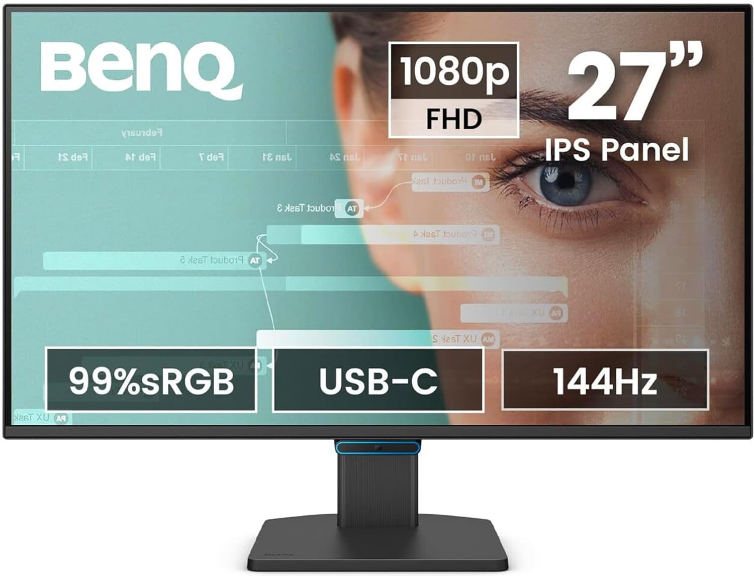 BenQ GW 68.58 cm (27 inch) Full HD LED Backlit IPS Panel Monitor (GW2790C) (Response Time: 5 ms, 144 Hz Refresh Rate)