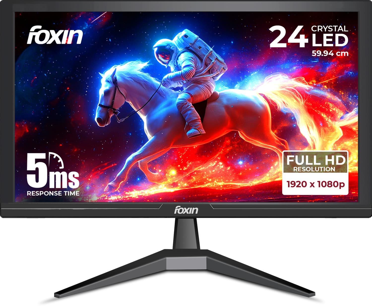 foxin 60 96 cm 24 inch full hd tn panel monitor inch 59 94 cm crystal flat