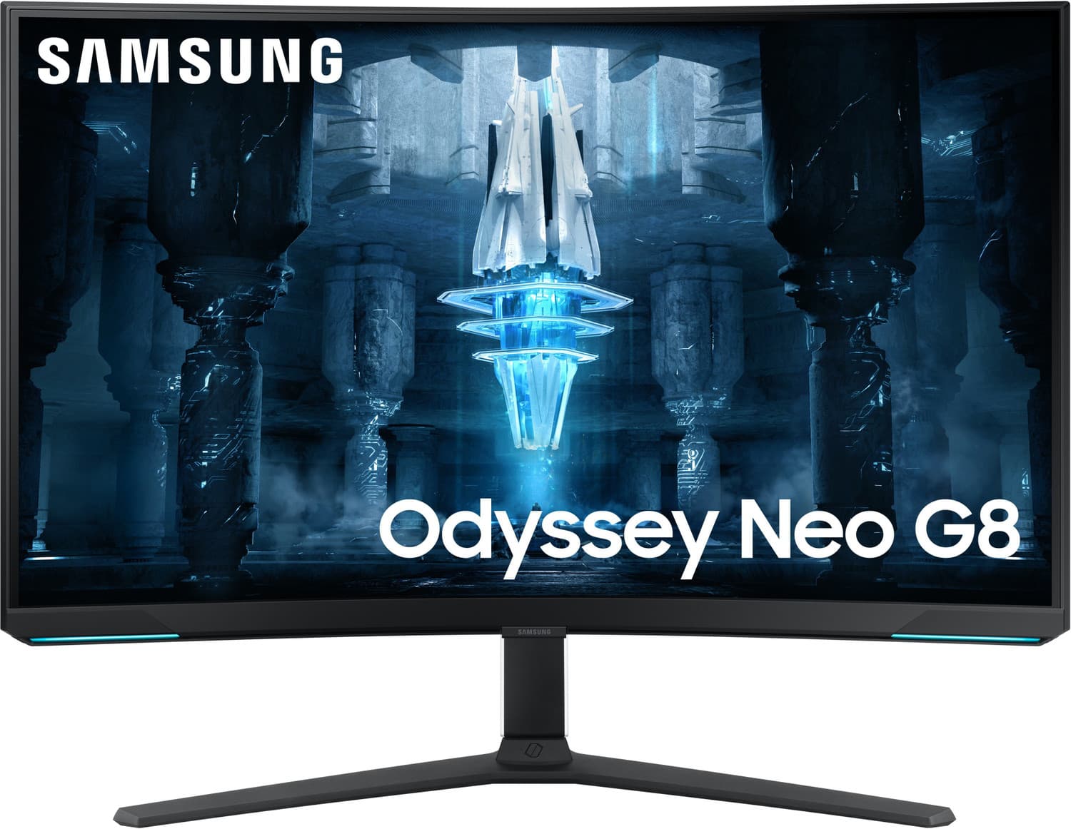 SAMSUNG Odyssey Neo G8 32 inch Curved 4K Ultra HD VA Panel with Height Adjustable Stand, Quantum HDR 2000, 1000R Matte Display Gaming Monitor (LS32BG850NWXXL)
